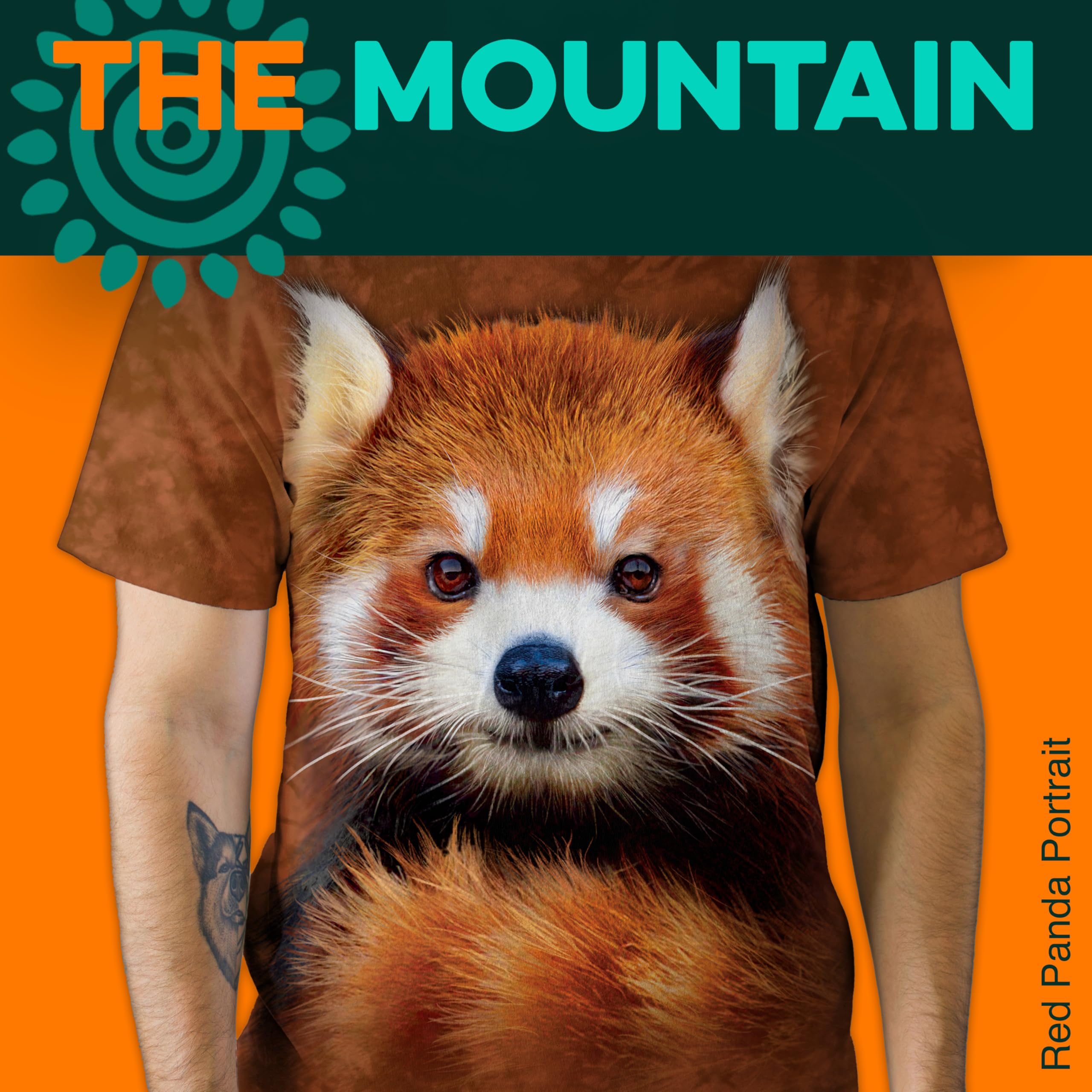 The Mountain Herren Roter Panda Porträt T-Shirt
