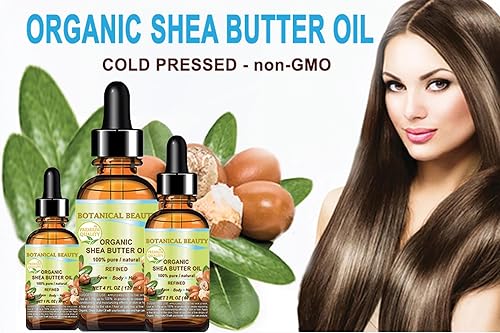 Miniatura 6 de Botanical Beauty Aceite orgánico de manteca de karité 100% puro y natural sin diluir refinado aceite portador prensado en frío. 1 fl oz.- 1.0 fl oz.