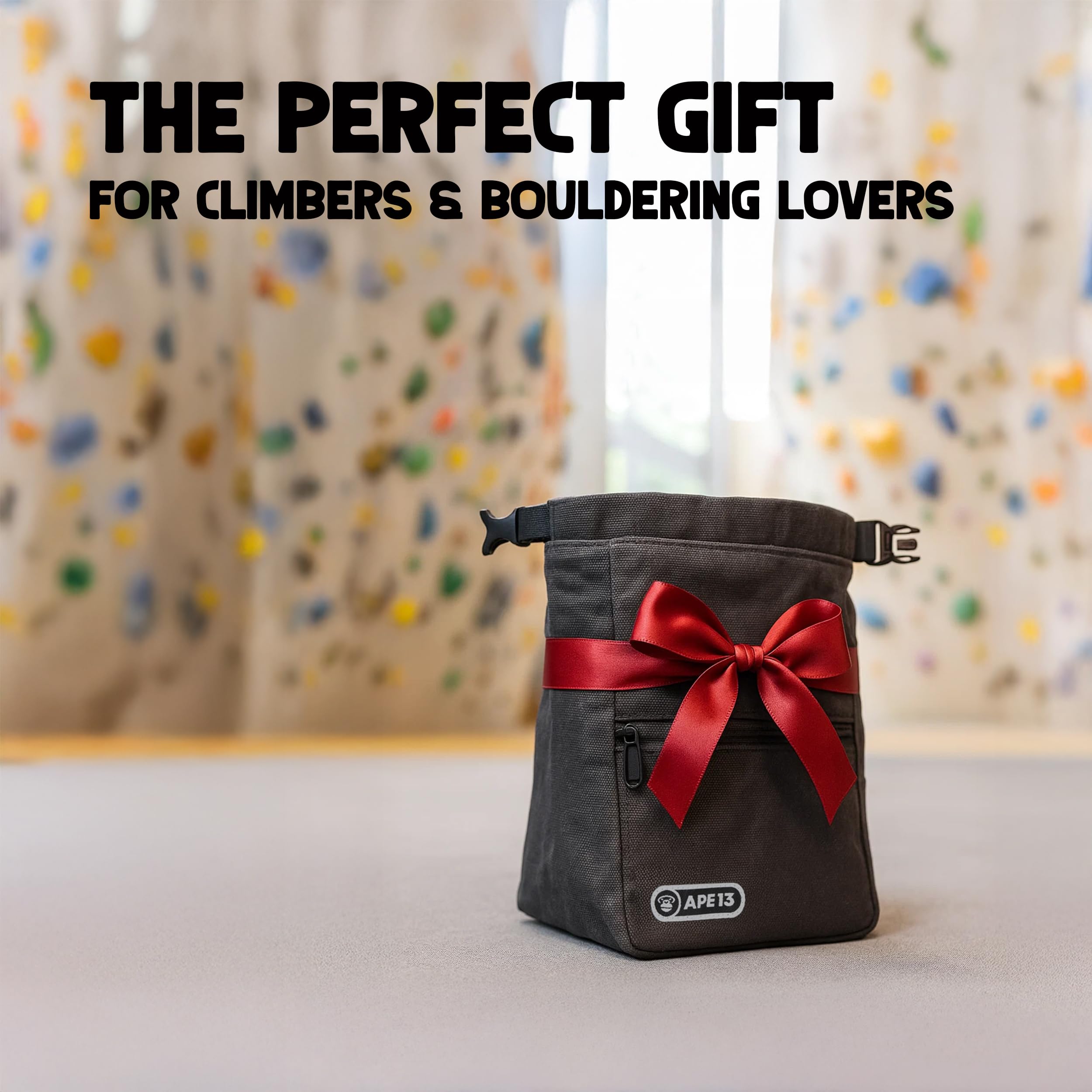 Bolsa de magnesio para bouldern 3 colores resistente tapa enrollable cierre magnético