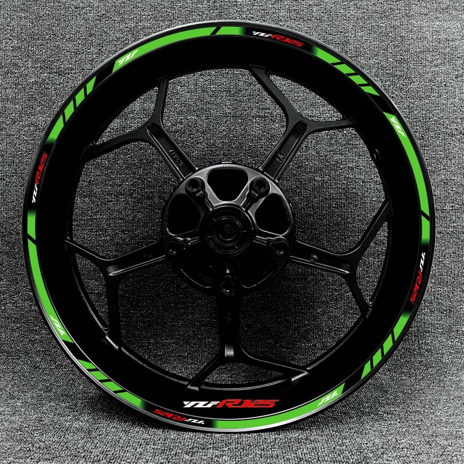 Motorcycle Racing Equipment Accessories Wheel Tire Rim Decoration Adhesive Reflective Decal Sticker for Yamaha YZF R125 Decorative(Color7)