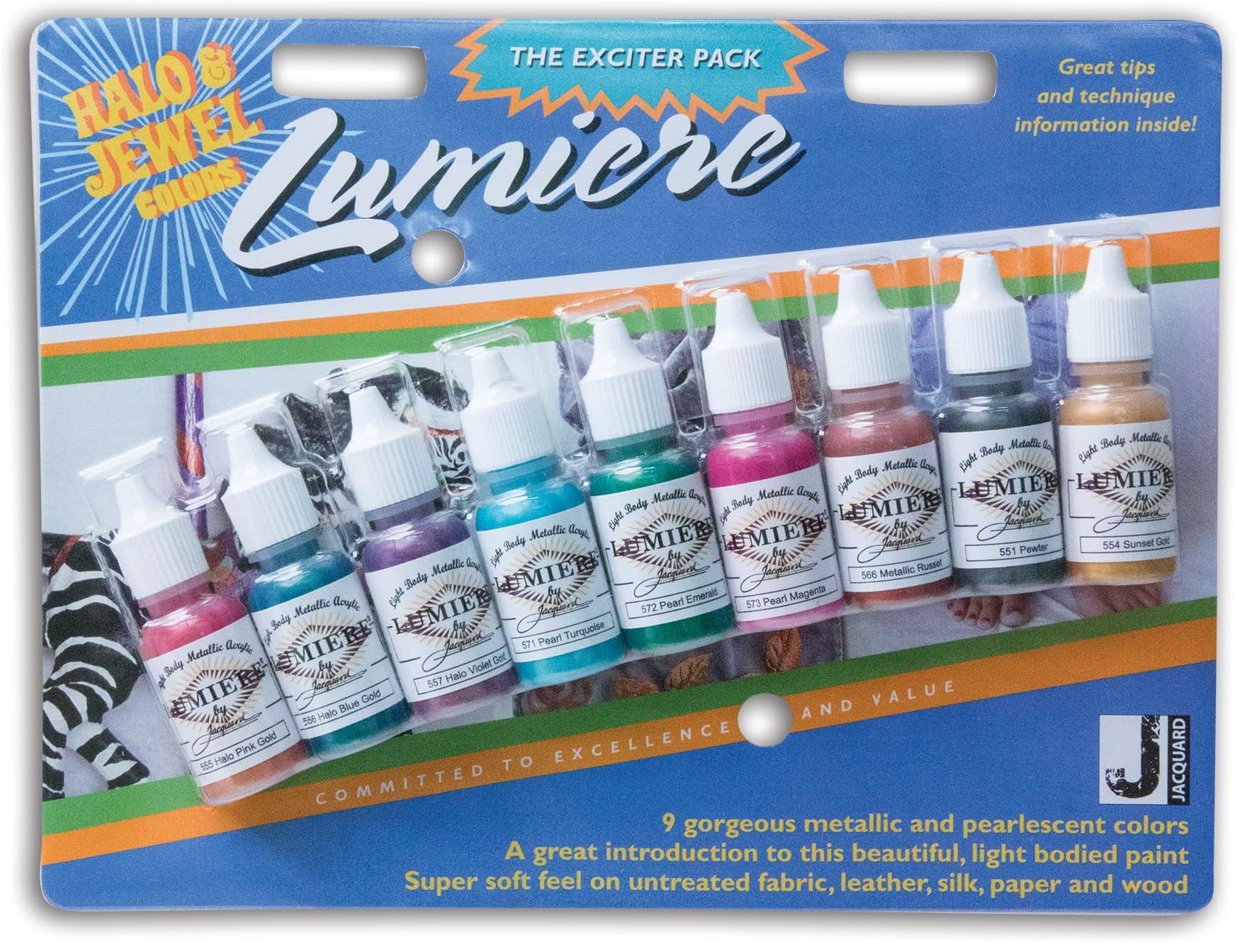 Jacquard Lumiere Exciter 9-Pieces Set, 5 oz, Multicolor