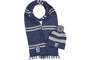 Harry Potter Hogwarts House Ravenclaw Knit Beanie & Scarf Set: Unveil Your Inner Wisdom