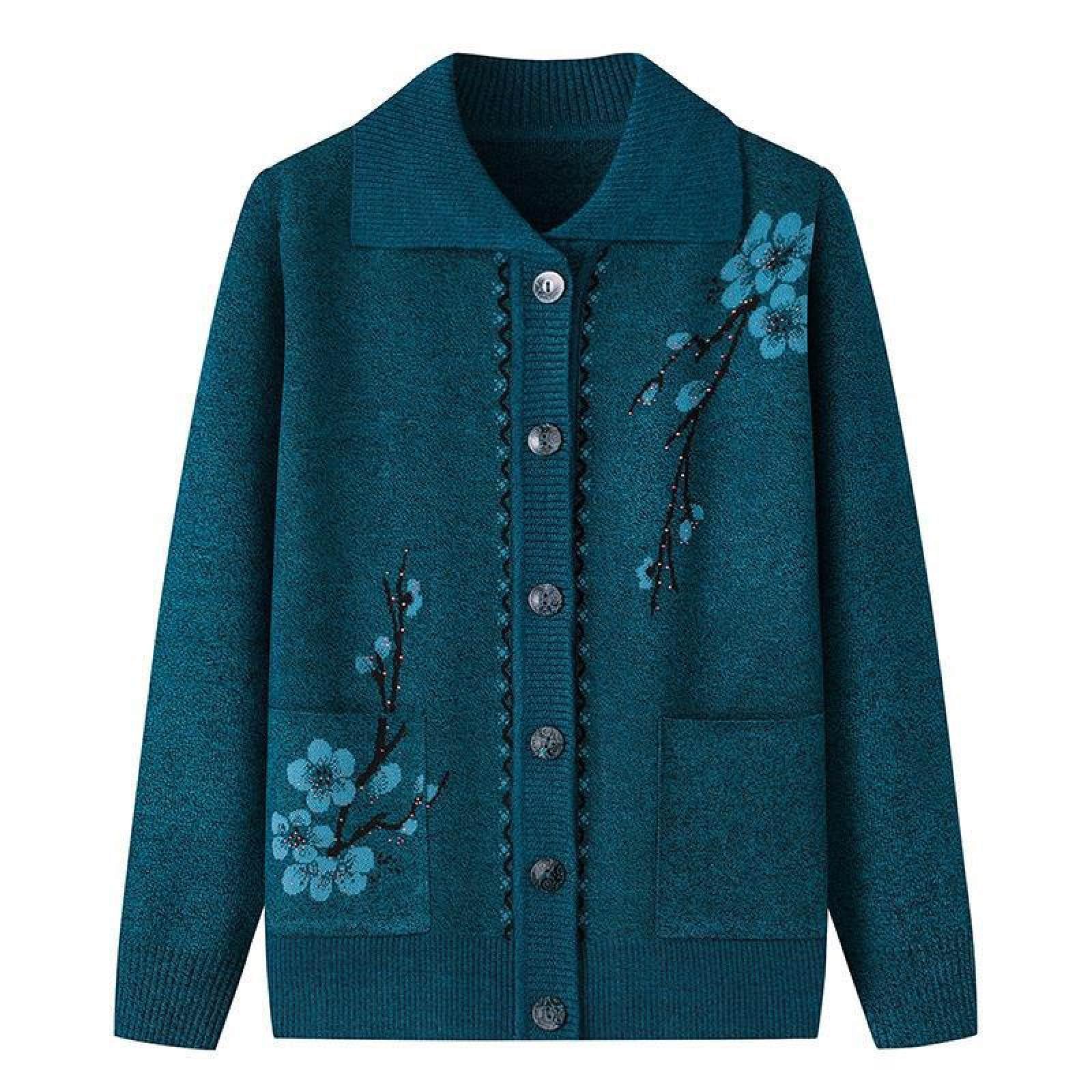 Cardigan Maglioni Signora Cardigan Maglioni Donna Anziana Top