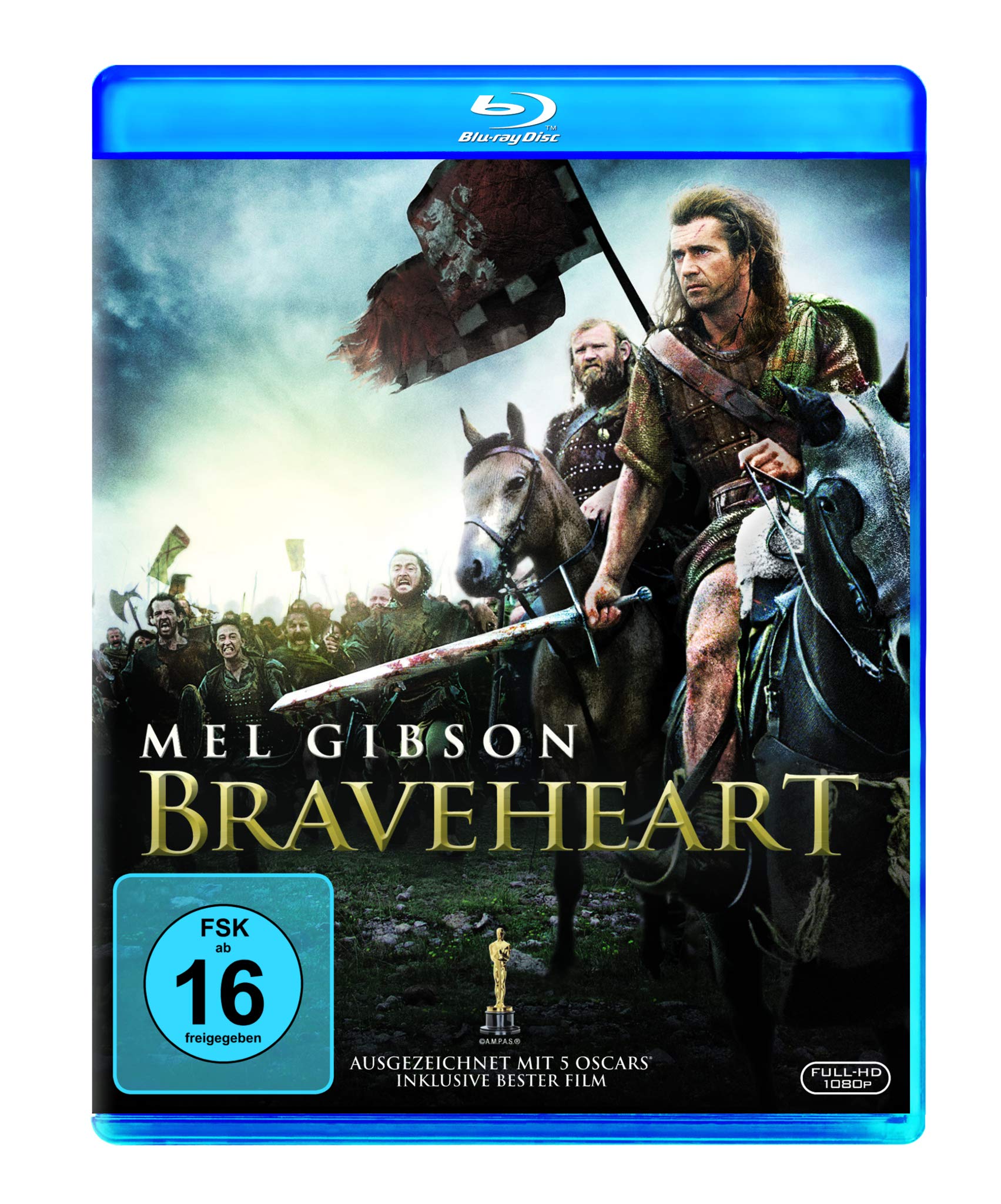 Braveheart,1 Blu-ray: Ausgezeichnet mit 5 Oscars 1996, u. a. für den Besten Film u. Beste Regie und Golden Globe 1996 für die Beste Regie.USA