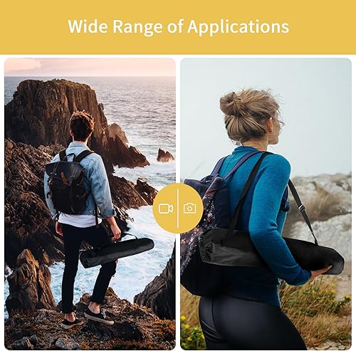 Miniatura 5 de Meking Bolsa de transporte de 23.6 pulgadas con correa para trípode de soporte de luz, monopié fotográfico, estudio fotográfico