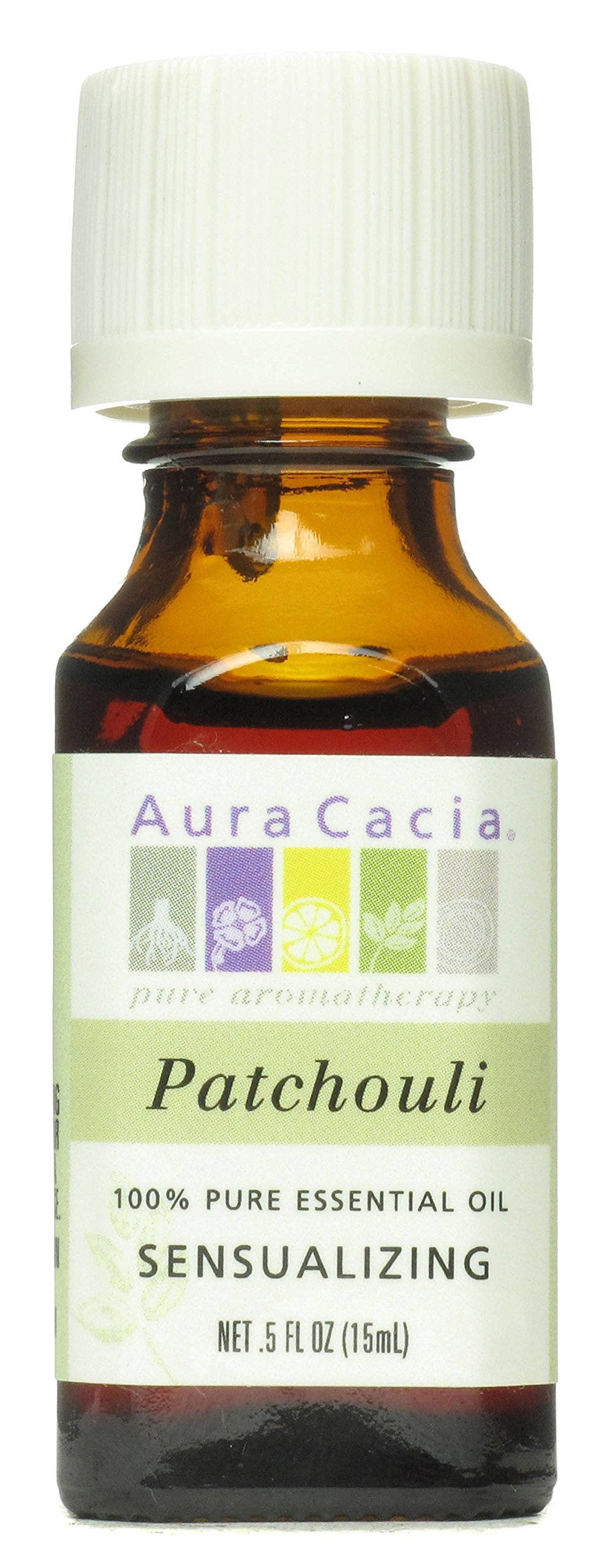 Aura Cacia 100 Percent Pure Organic Patchouli Dark Essential Oil, 0.5 Ounce - 3 per case.3