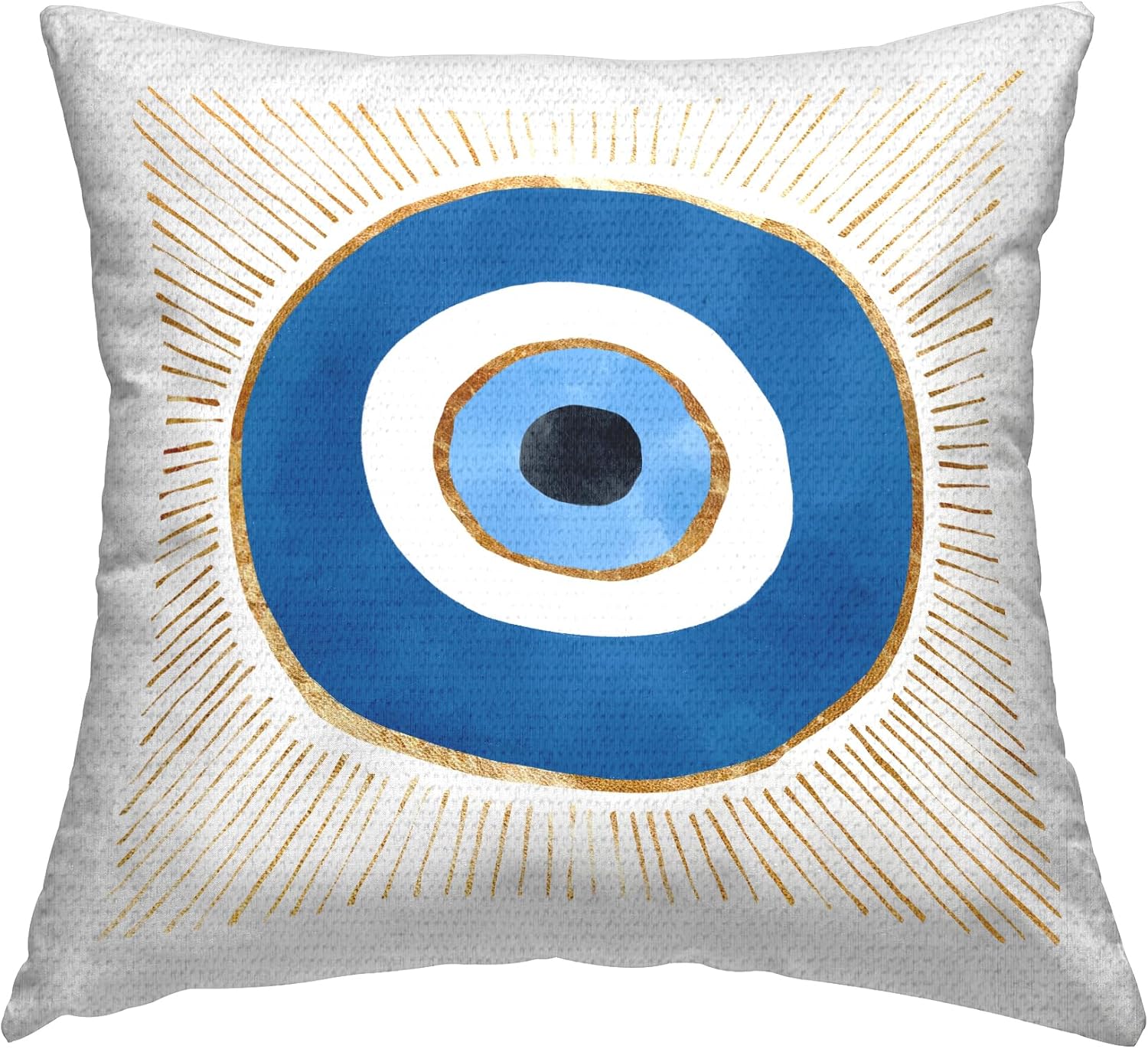 Stupell Industries Blue Spiritual Evil Eye Symbol Pattern Outdoor Pillow Design by Ziwei Li