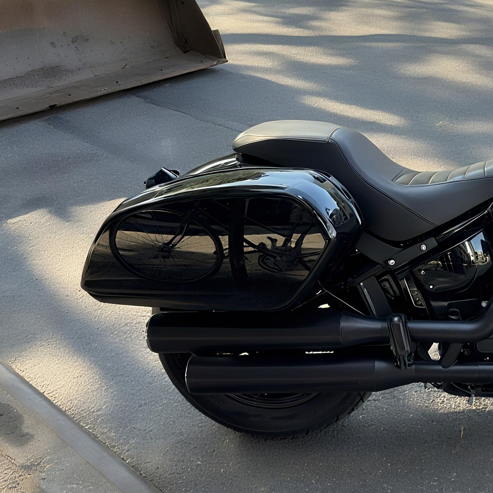 Motorrad Seitenkoffer & Docking-Kit Fit für Harley Low Rider ST FXLRST 2022-2024 Low Rider S FXLRS 2020-2024 Low Rider FXLR 2018-2020 Schwarz