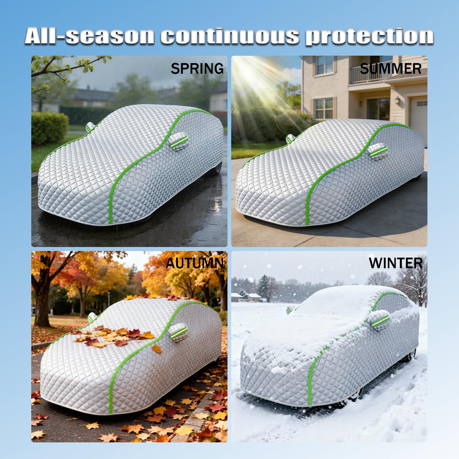 Housse Voiture Exterieur Anti Grele pour BMW Serie 1 2024-2025, Bache Voiture Étanche, Couverture Complète, Les UV, la Poussière et Les Rayures, Toutes Saisons