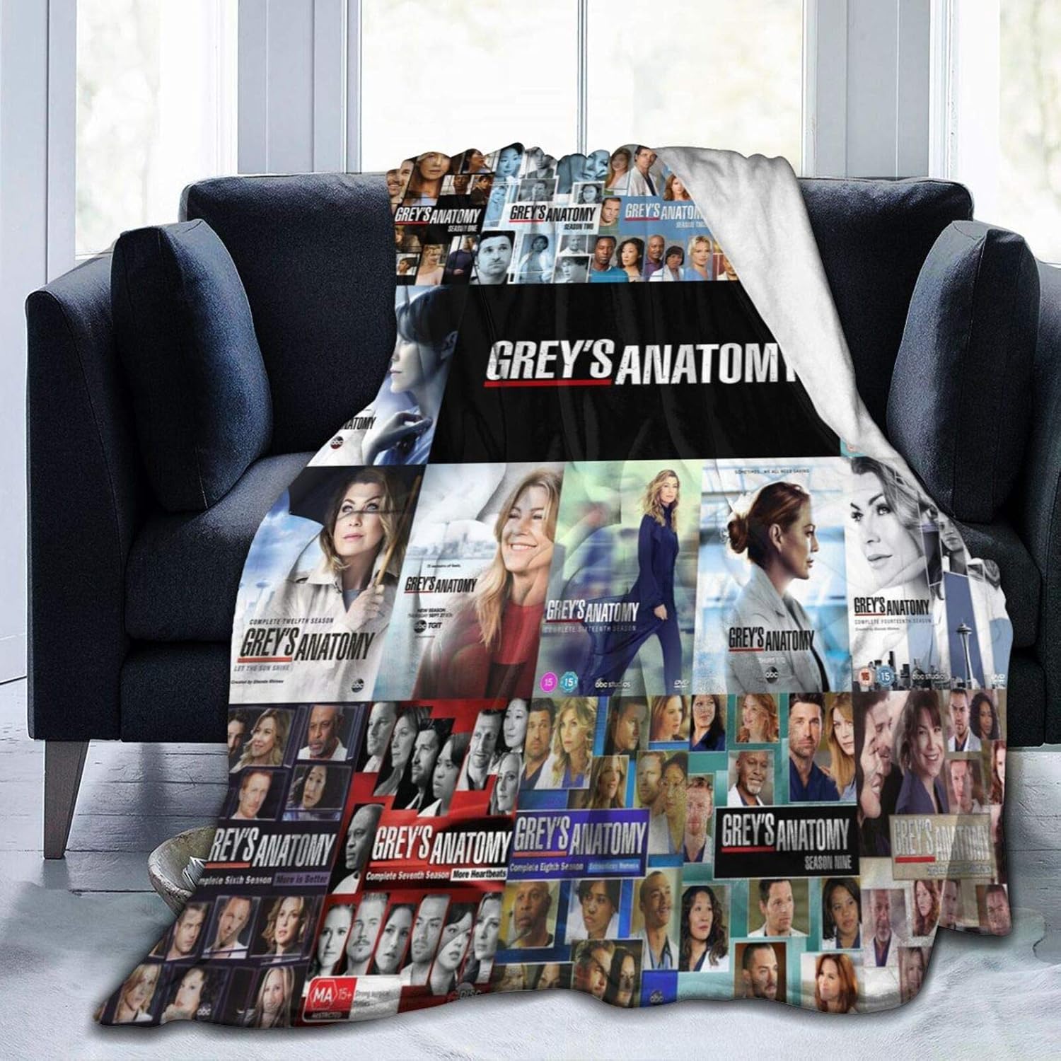 AIMOM GreysAnatomy Blanket Soft Cozy Throw Blanket Flannel Blankets