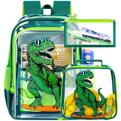 gxtvo Clear Backpack 3PCS Set