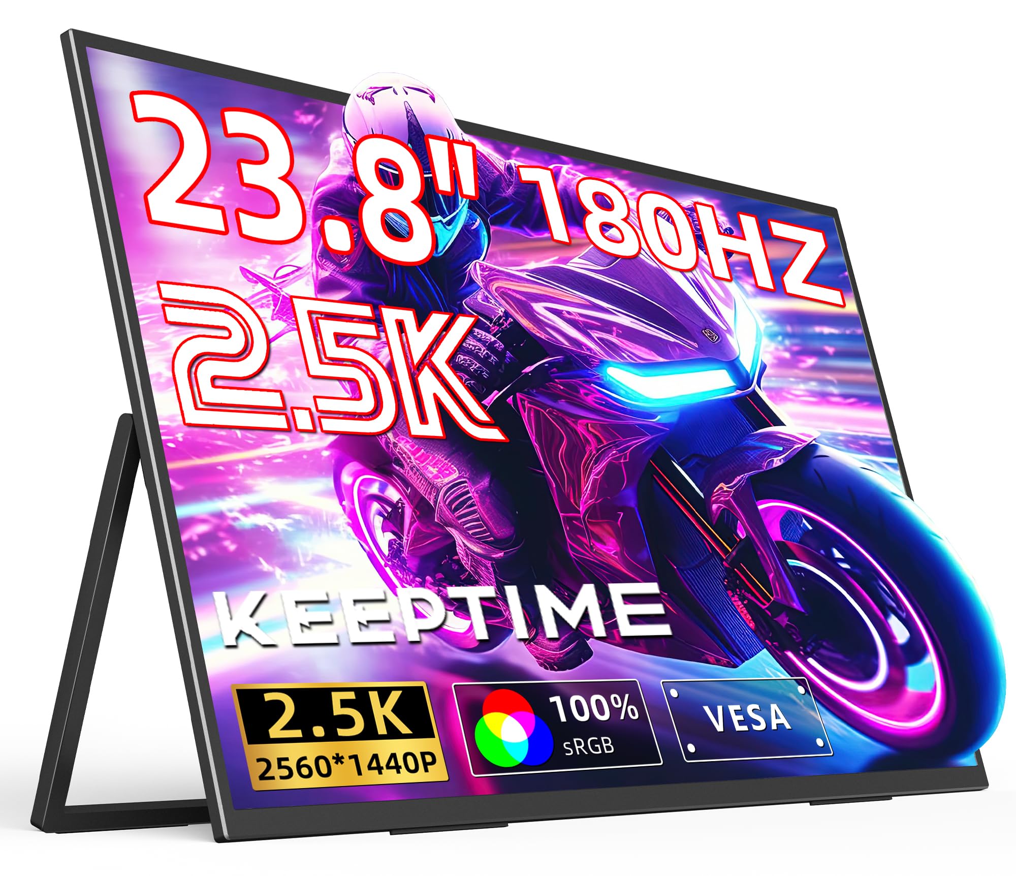 23.8インチモバイルモニター2.5K 180Hz IPS HDMI TypeC Amazon.co.jp: KEEPTIME モバイルモニター 23.8インチ 2.5K 180HZ 非