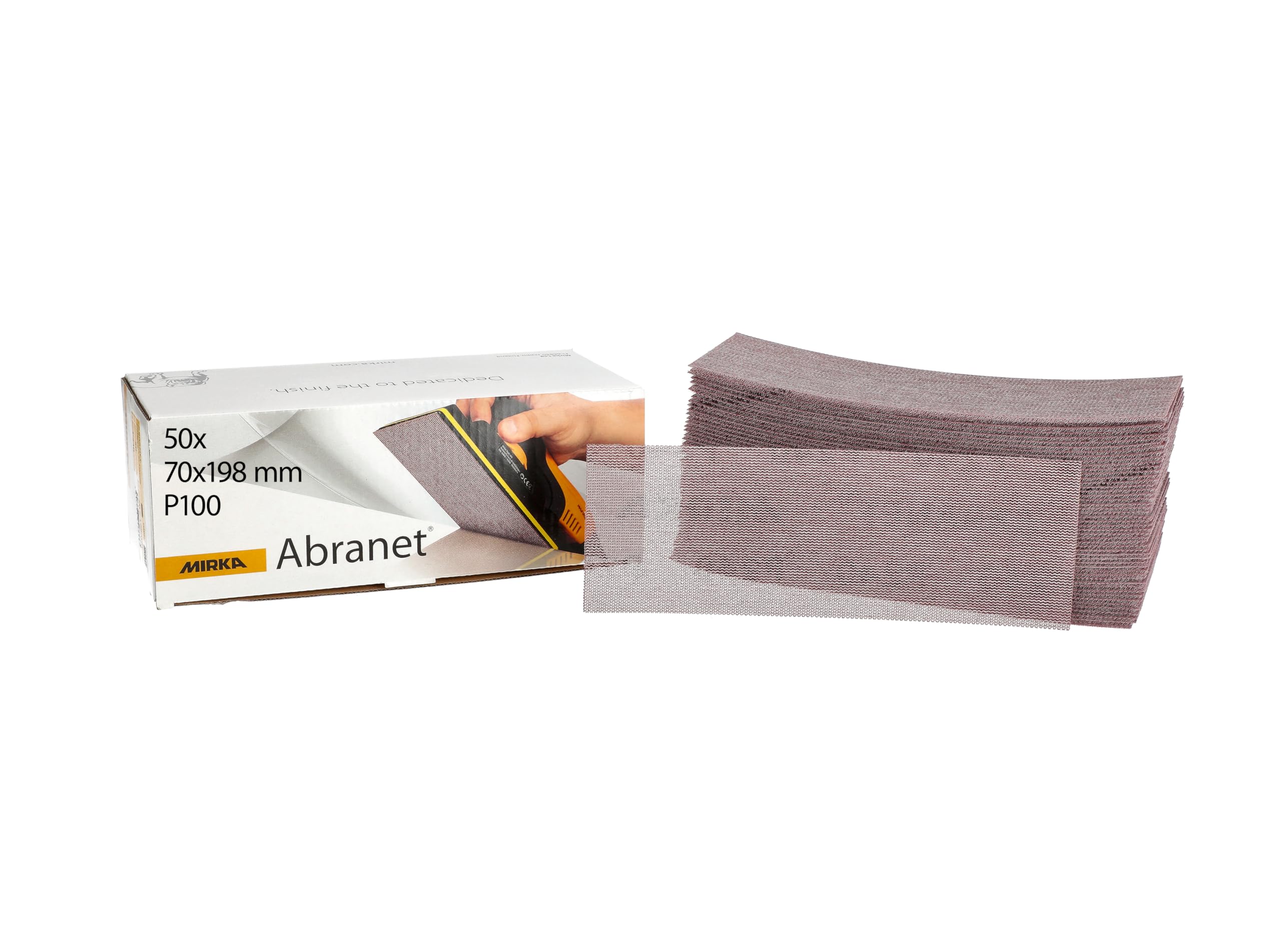 Mirka Abranet Abrasive Sheets 70x198 mm Hook & Loop Grit P100
