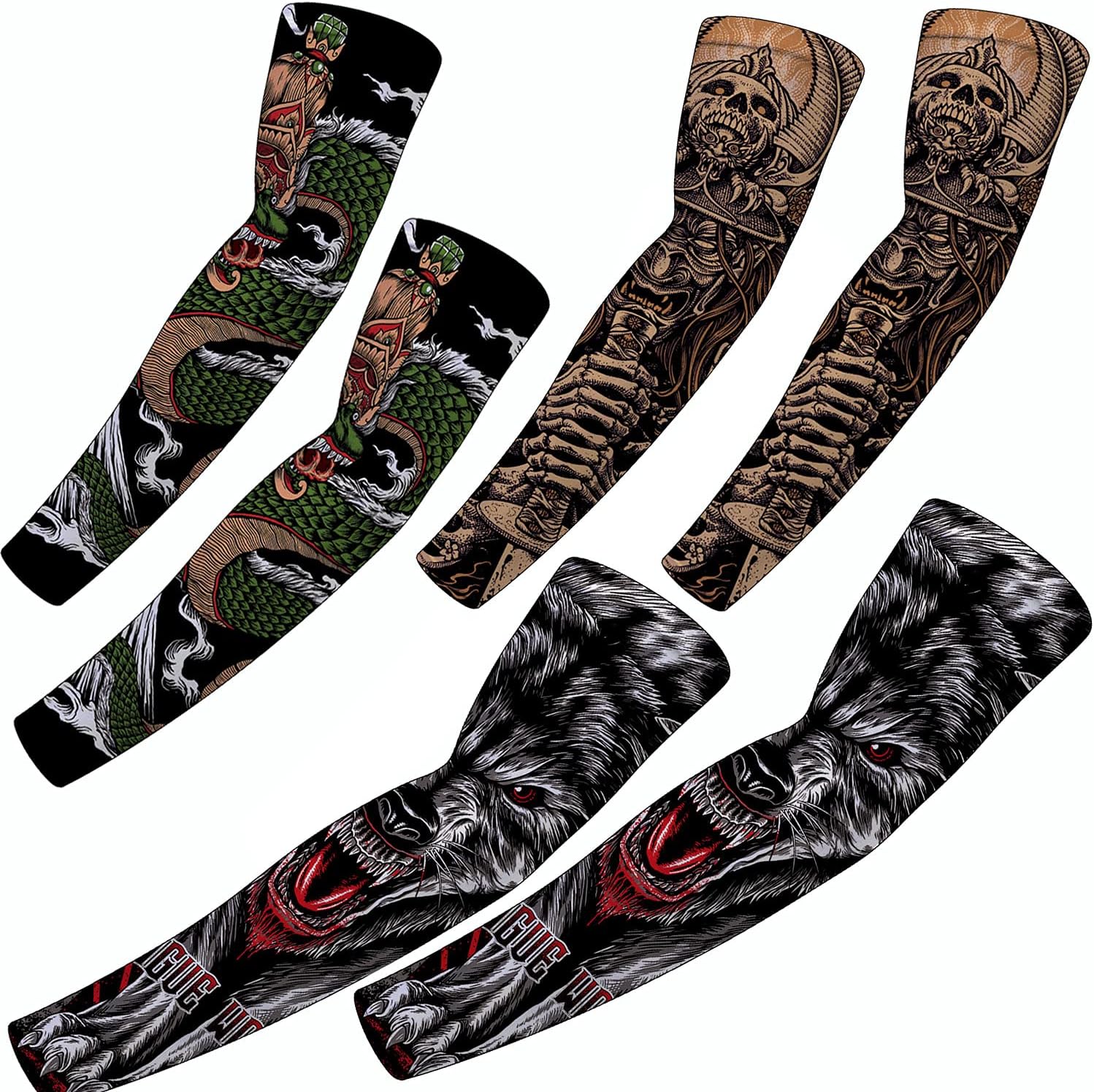 Red Plume Mangas de protección solar UV para brazo unisex UPF 50 deportes compresión manga enfriamiento tatuaje cubierta para golf, correr