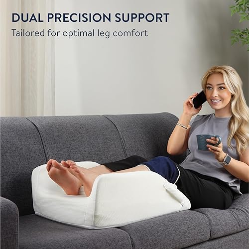 Miniatura 2 de Almohada de elevación de doble pierna  Almohada de cuña de espuma viscoelástica para levantar piernas  Almohada de espuma para piernas y cuña de