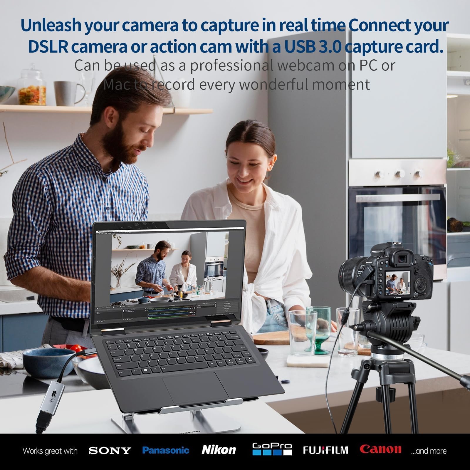 scheda acquisizione video Newhope, scheda di acquisizione da 4K HDMI a USB C 3.0, 1080P HD 60fps Grabber audio video in diretta e registrazione per giochi, streaming, insegnamento, videoconferenza