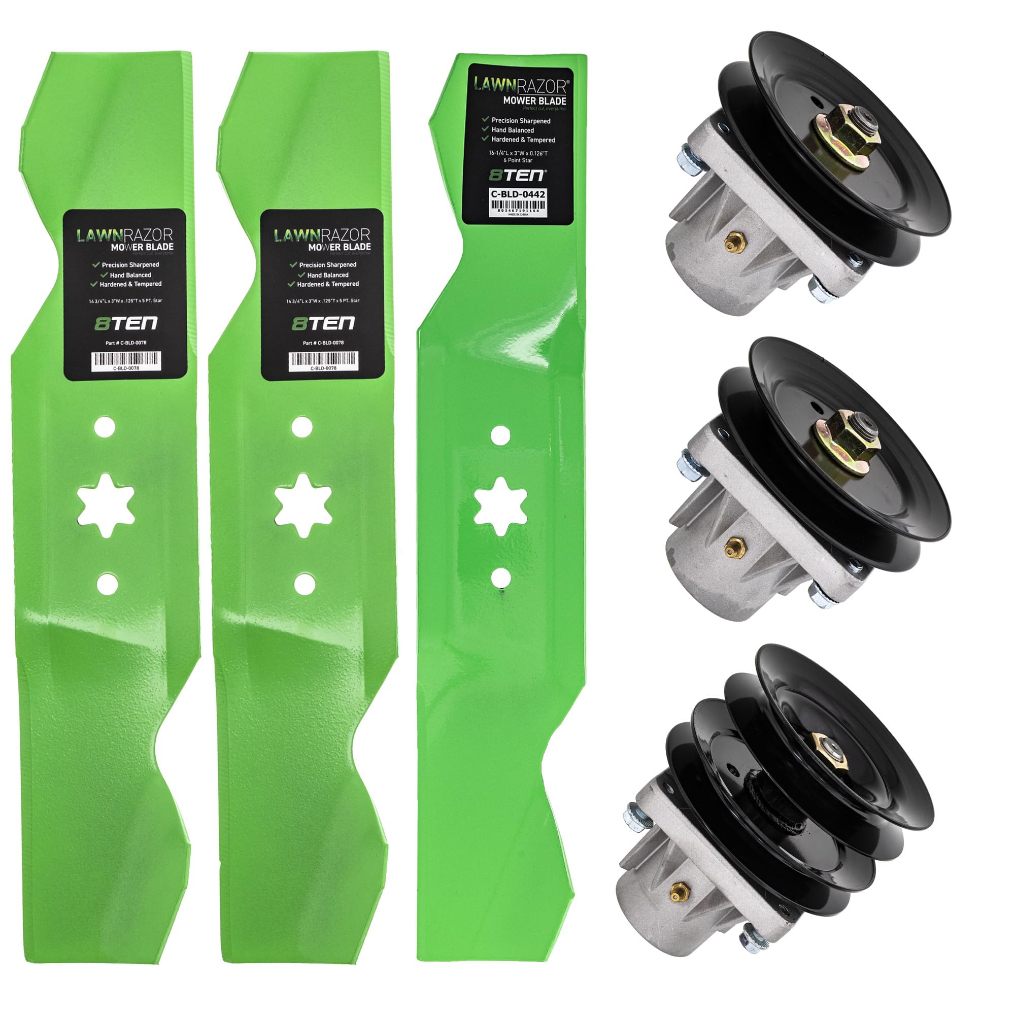 Amazon.com : 8TEN Blade Spindle Kit for MTD White Outdoor GT-180