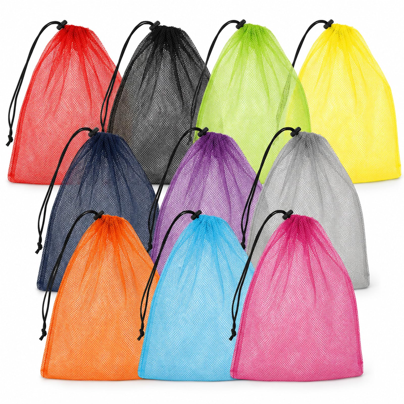 Squliicayy 10Pcs Mesh Drawstring Bags 35 x 40 cm