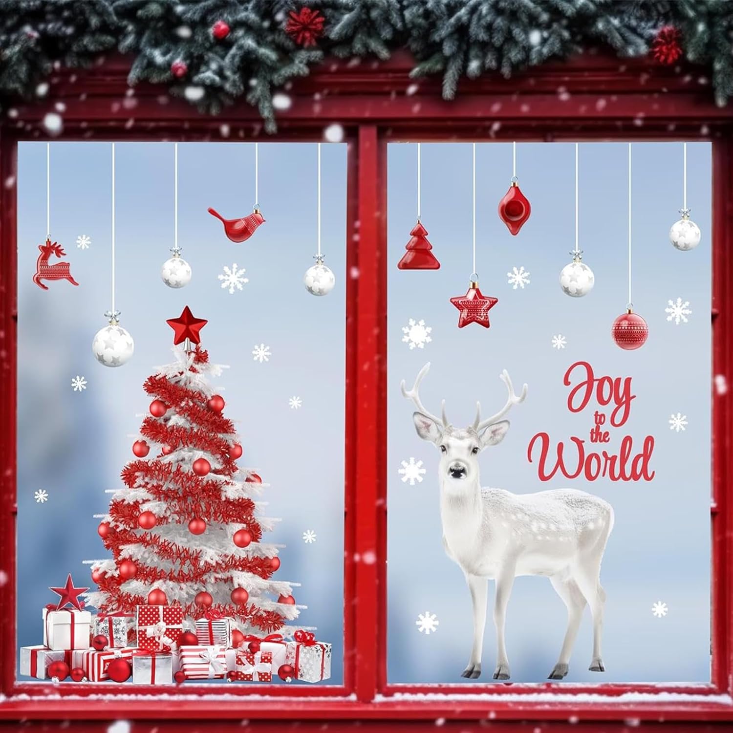 Christmas Window Clings Christmas Tree Decals for Glass