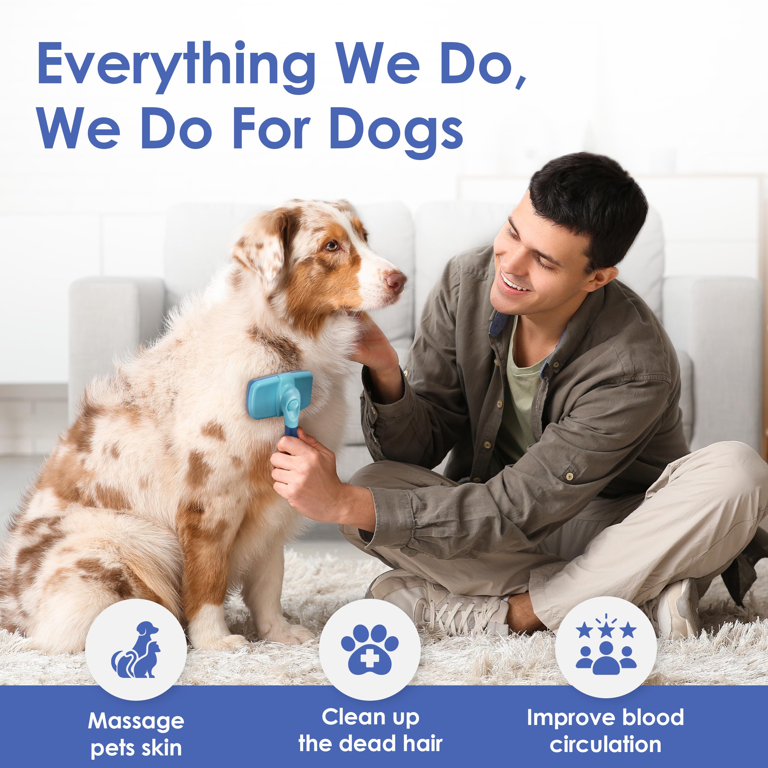 American Kennel Club Samoczyszcząca szczotka do czyszczenia dla psów i kotów, szczotka do pielęgnacji zwierząt domowych, usuwa luźne włosy, maty i plątaniny, delikatne narzędzie do usuwania sierści