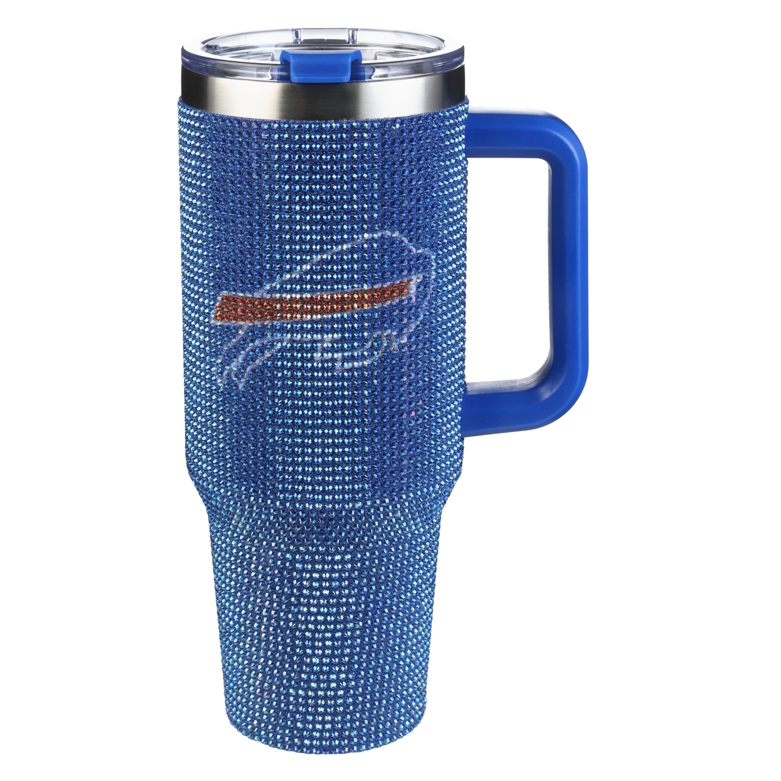 The Memory Company Officially Licensed 40oz TC Bling Game Day Tumbler with Vintage Logo, Buffalo Bills