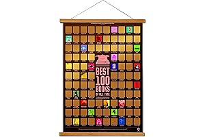 Best 100 Books Scratch Off Poster 24x17