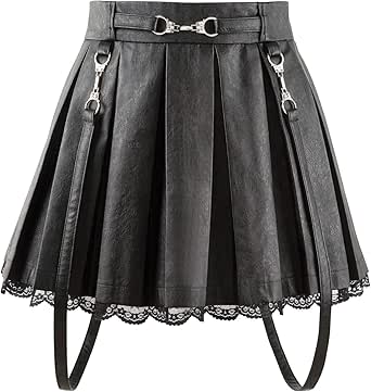 Hohe Taille Falten Minirock, A-Linie Lila Rock