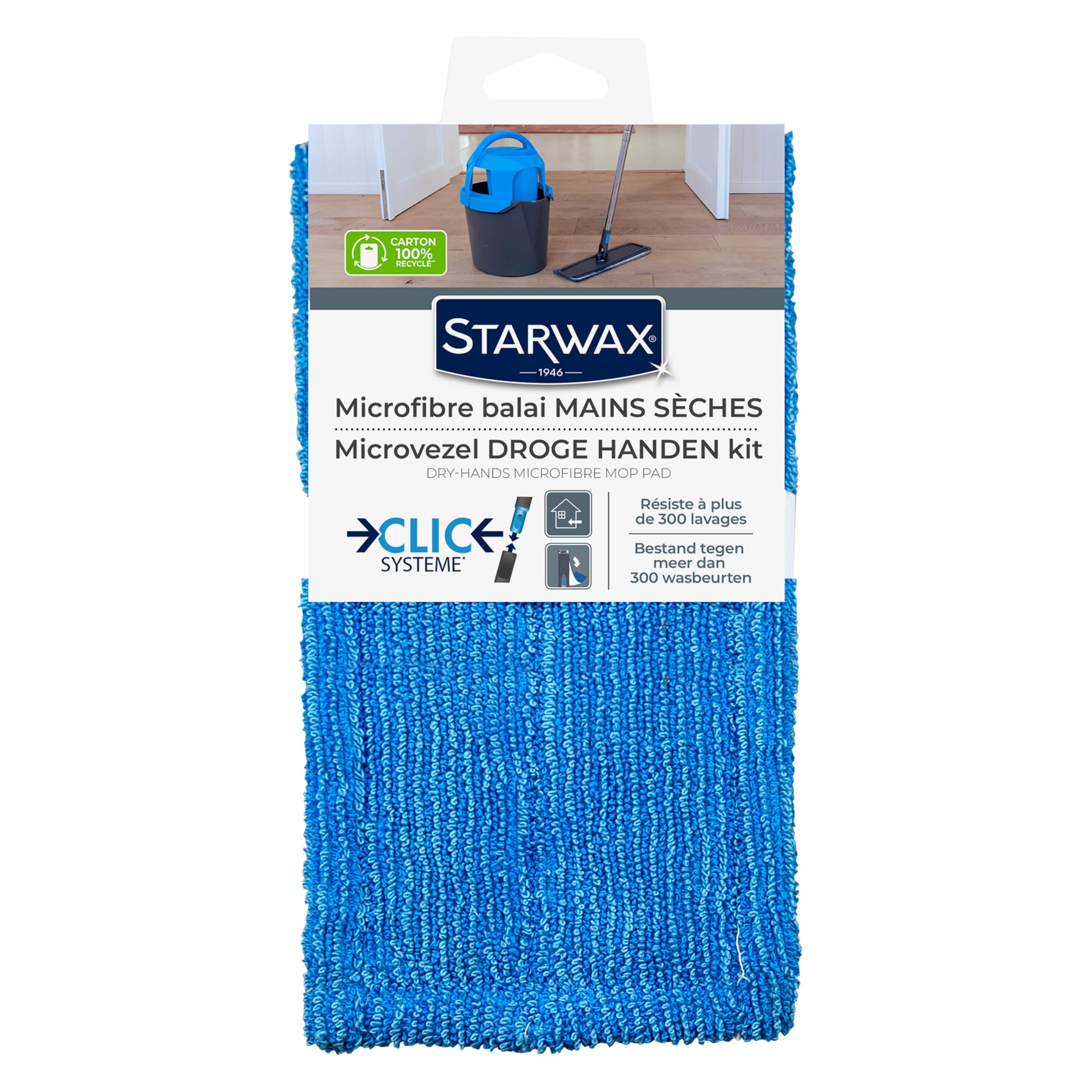 Microfibre pour balais Starwax solution contre les taches tenaces du sol