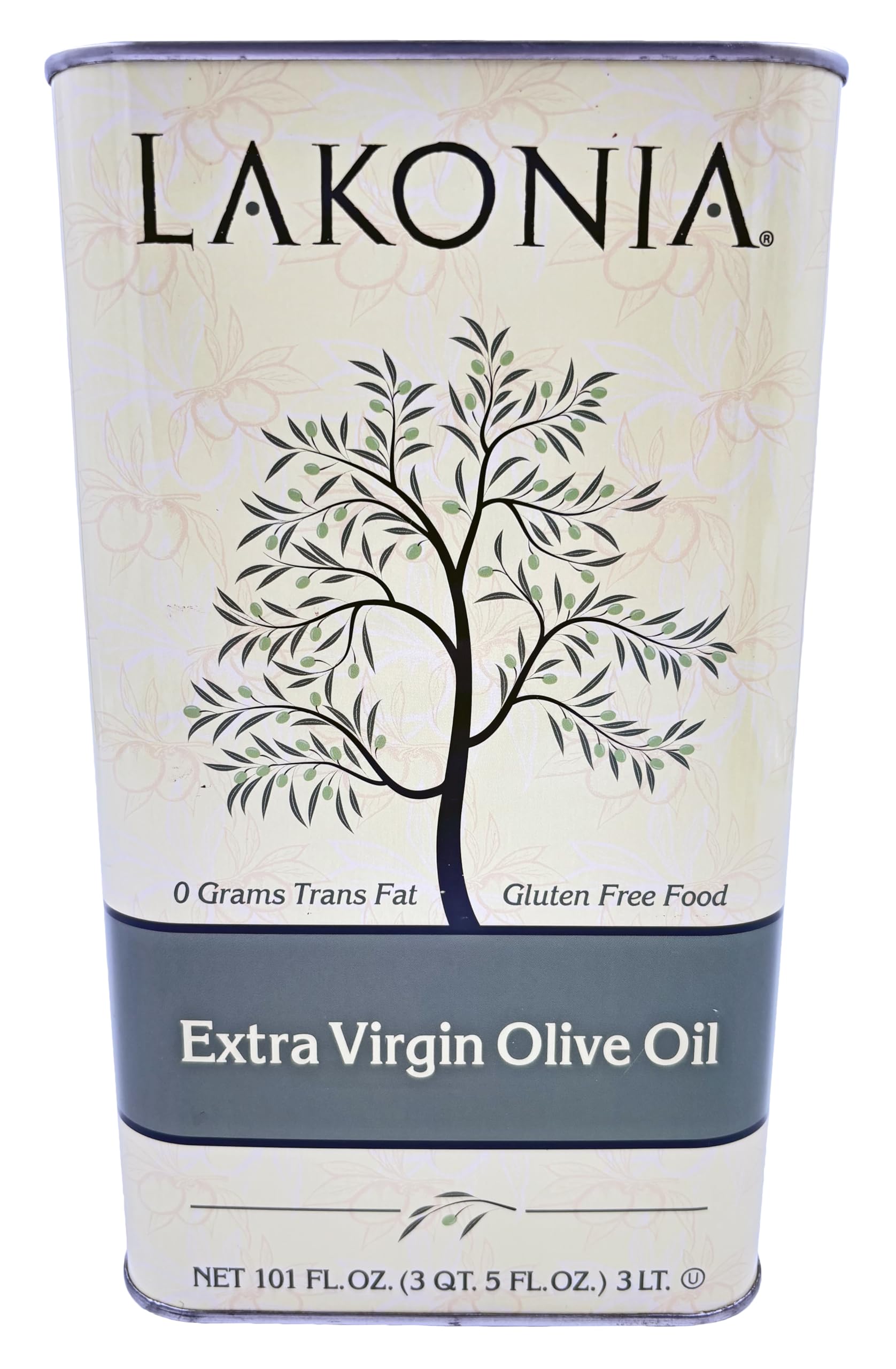 Lakonia Extra Virgin Olive Oil 101.4 Oz 3L can GREECE