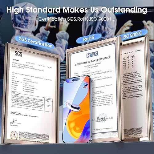 Miniatura 3 de MOCOLL 9H+ - Protector de pantalla de vidrio para iPhone 15 Pro Max grado militar inastillable y más duradero Protector de pantalla de vidrio