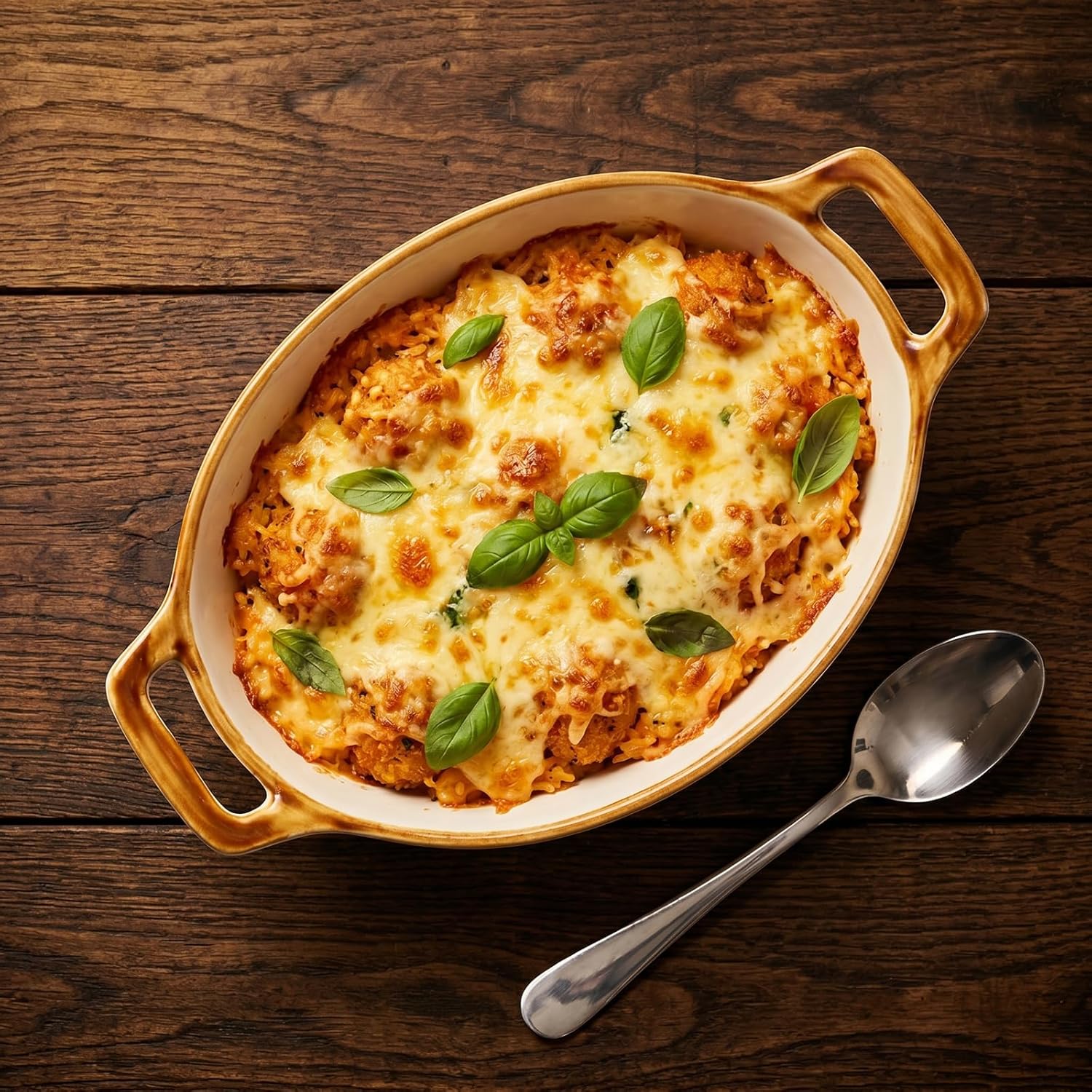 ONEMORE Au Gratin Baking Dish Oval Ceramic White Small Casserole Dish Oven Safe Baking Dishes for Oven Individual Serving Dishes Mini Casserole Dish Set of 4 for Lasagna Quiche, 6x8, 20 oz, Brown Rim