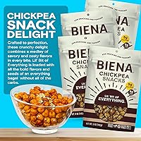 Vista 4 de Biena Lil' Bit of Everything - Bocadillos crujientes de garbanzos tostados, aperitivos ricos en proteínas, sin gluten, a base de plantas, sin OMG