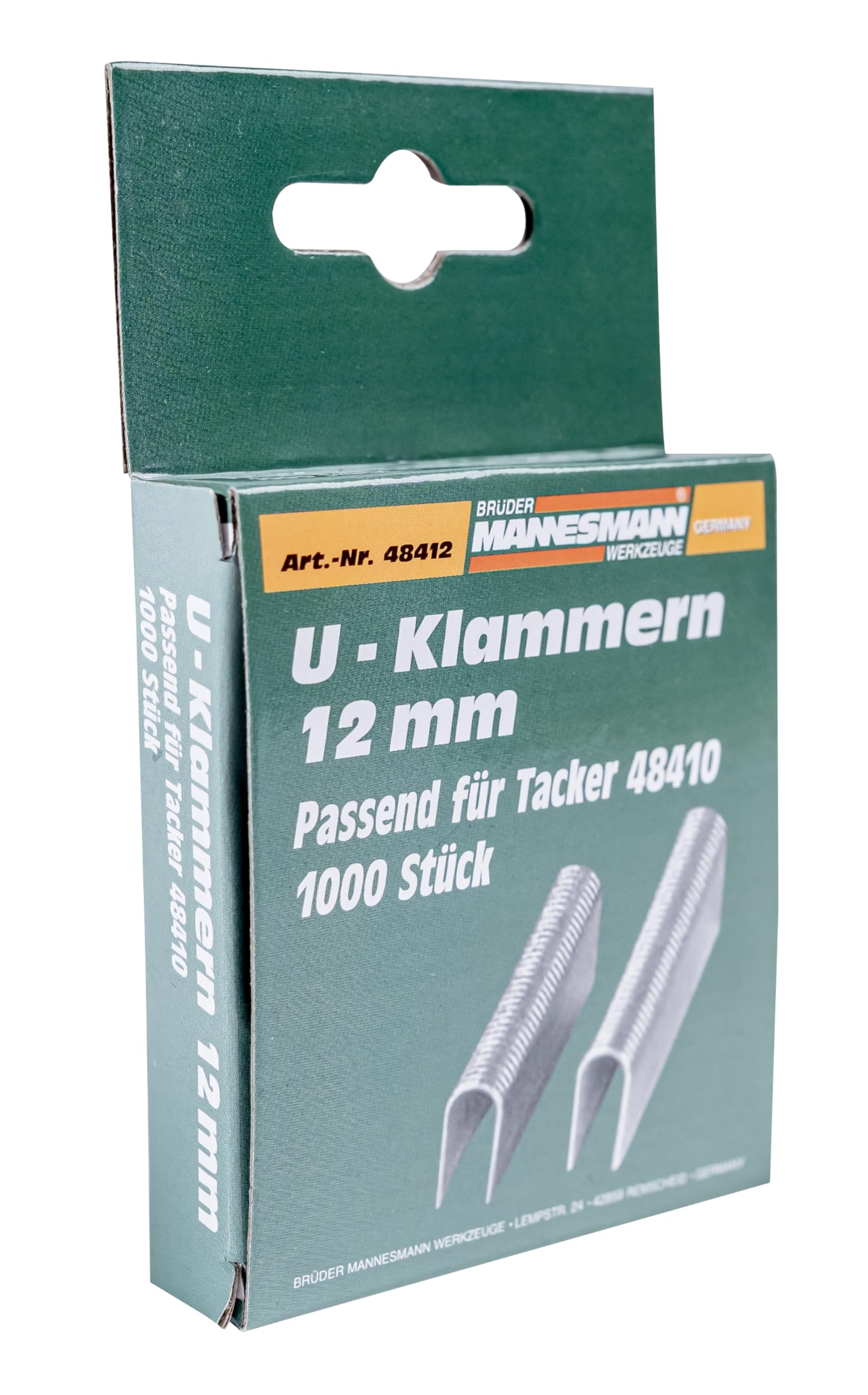 Brueder Mannesmann M48412 U-Shaped Spare Staples by Brueder Mannesmann Werkzeuge