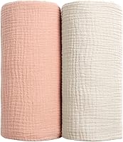 Vista 11 de lulumoon Manta de Arrullo de Muselina Mantas Receptoras para Bebé Neutral, Paquete de 2, Morado