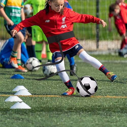 Miniatura 6 de Xxerciz Entrenador de cinturón de fútbol, entrenador de patada de fútbol, entrenador de patada de fútbol individual ajustable, entrenador de nailon