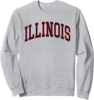 Retro Illinois Tee Vintage Illinois Blue Orange Throwback IL Sweatshirt