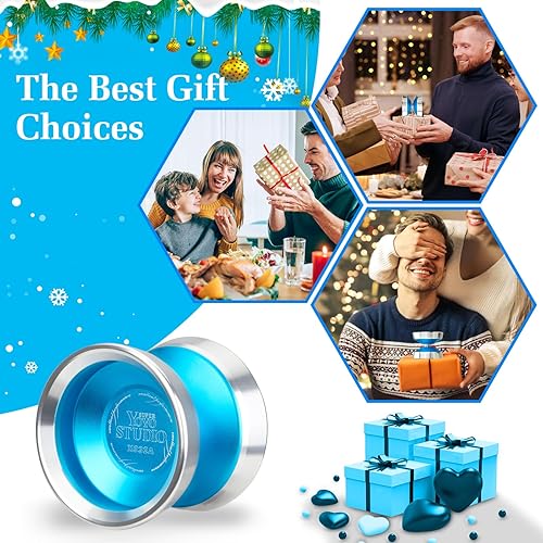 Miniatura 6 de Yoyo Yoyos profesionales que no responden con anillos dobles de aleación de aluminio, trucos profesionales yoyos para adultos, yoyo de metal para