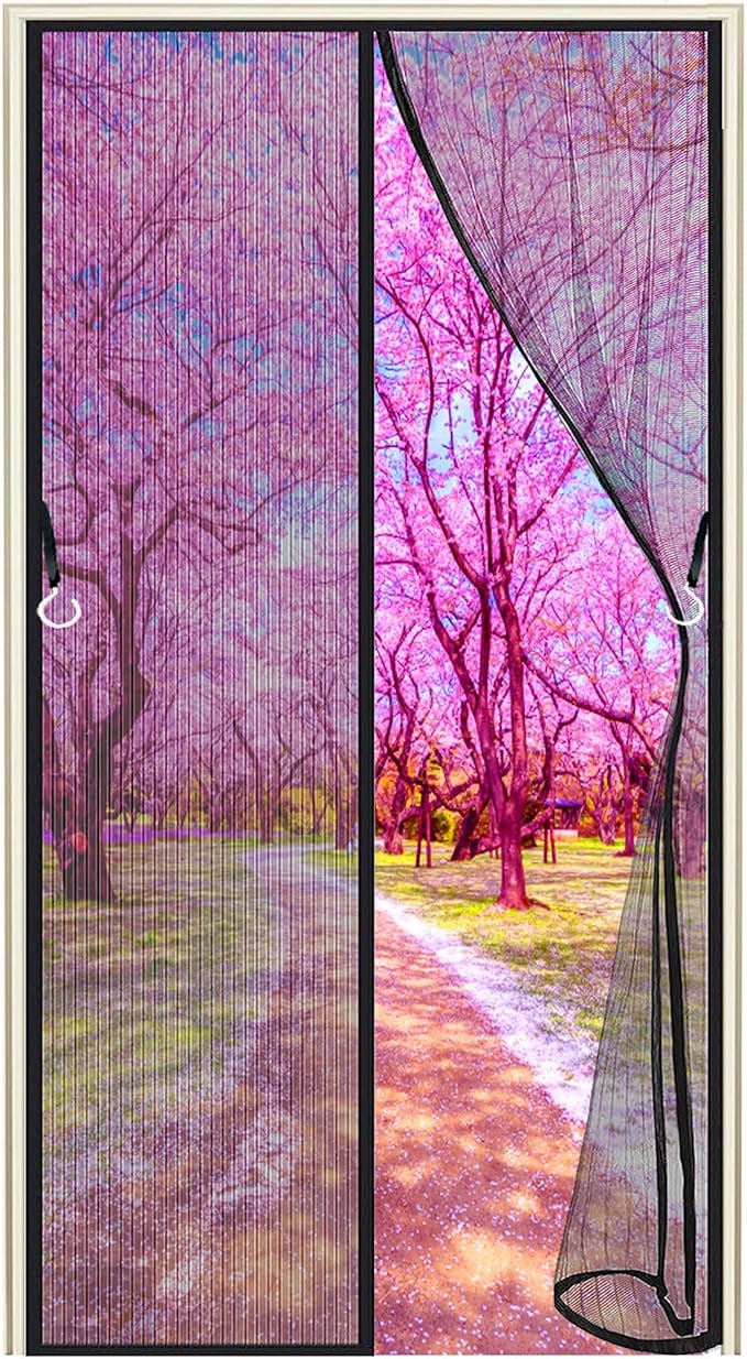 Mosquitera Magnética para Puerta 185x240cm con Cierre Automático y Protección Contra Insectos