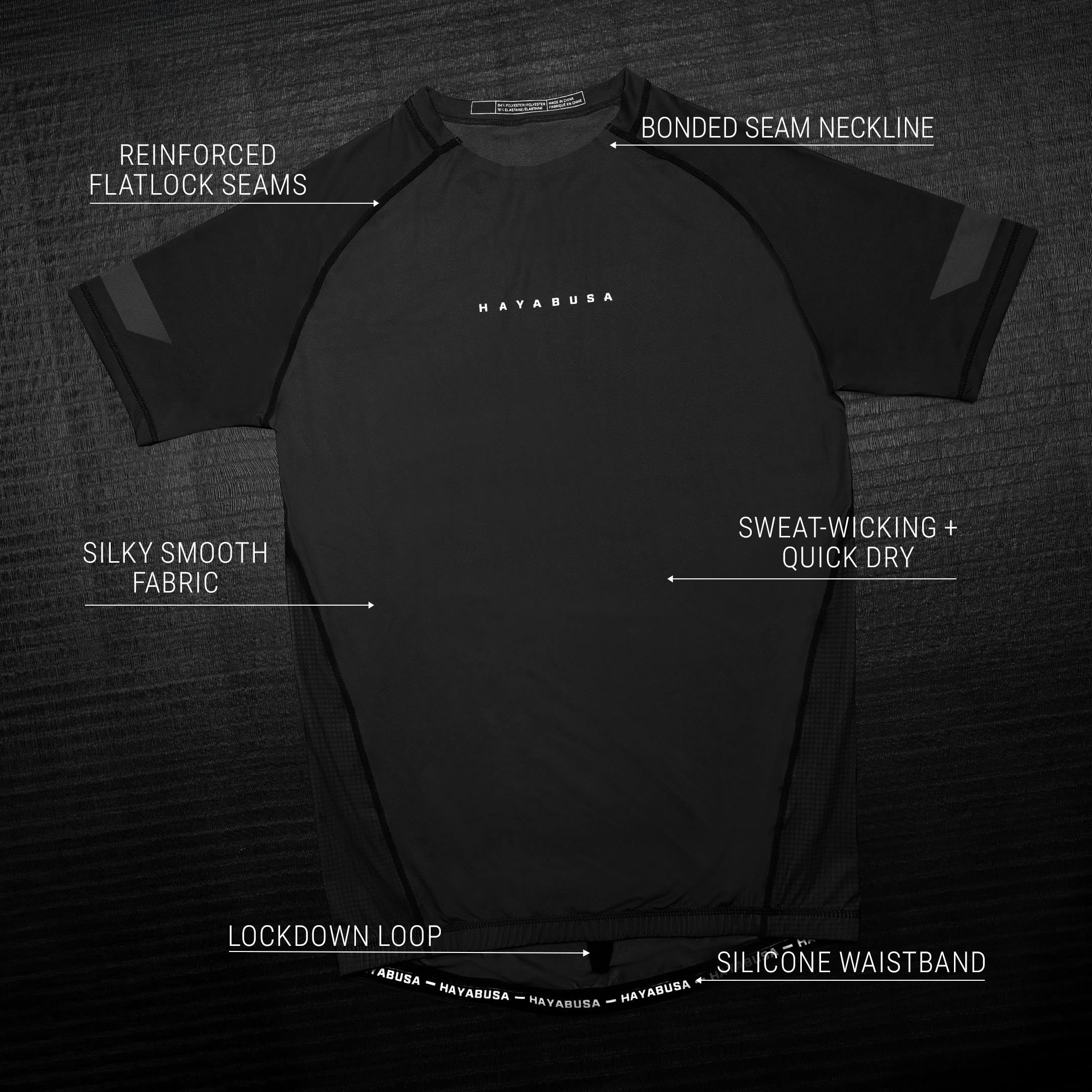 Hayabusa Core Rashguard für Herren, kurzärmelig