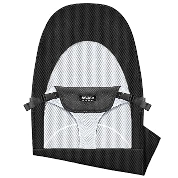 iGRATENS Fabric Seat for Bouncer - Cover for Baby Bjorn Bouncer Balance Soft & Bliss, Ventilated Mesh, Skin -Friendly, Machine Washable, Black