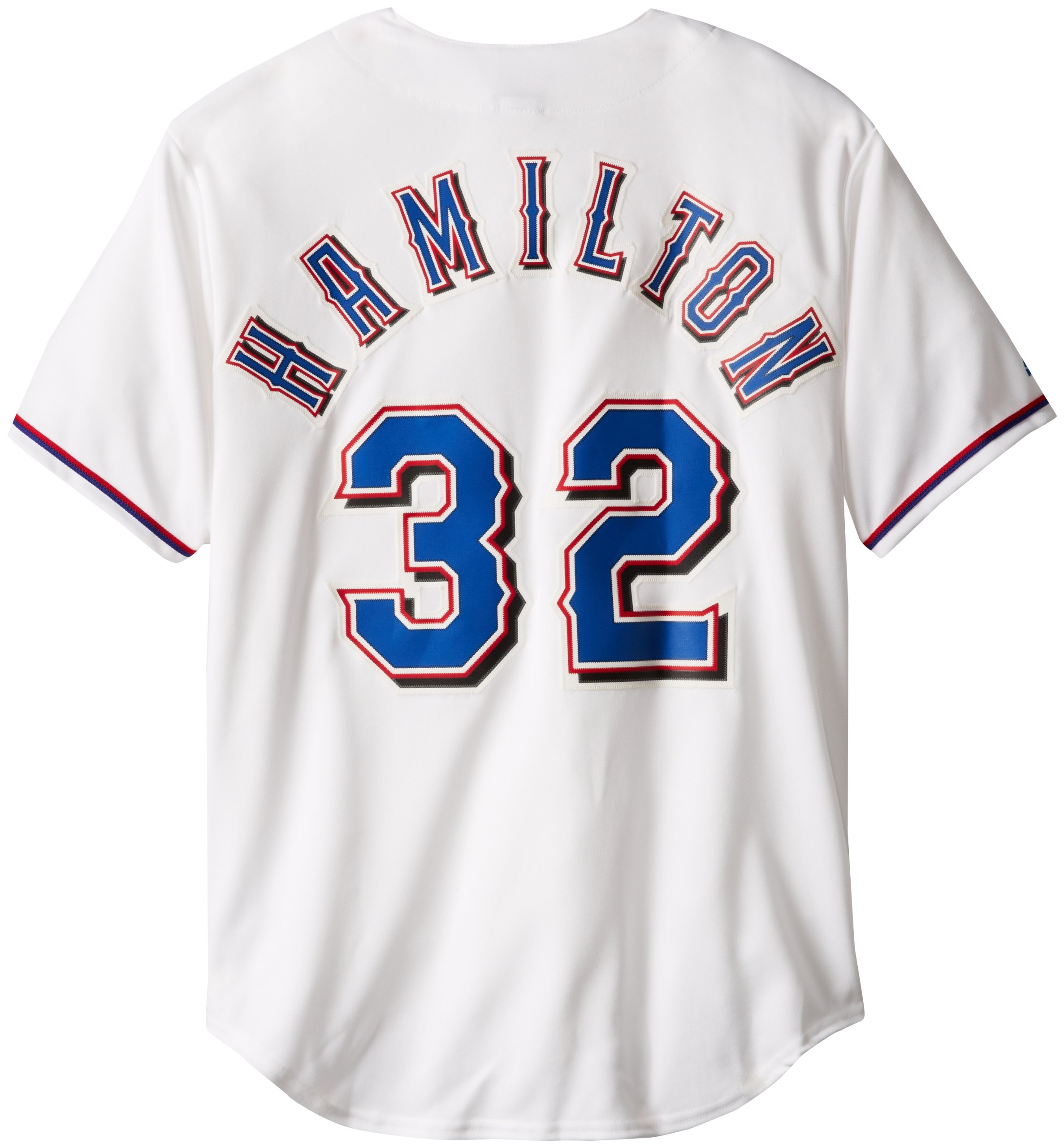 MLB Men's Texas Rangers Josh Hamilton White Home Short Sleeve 6