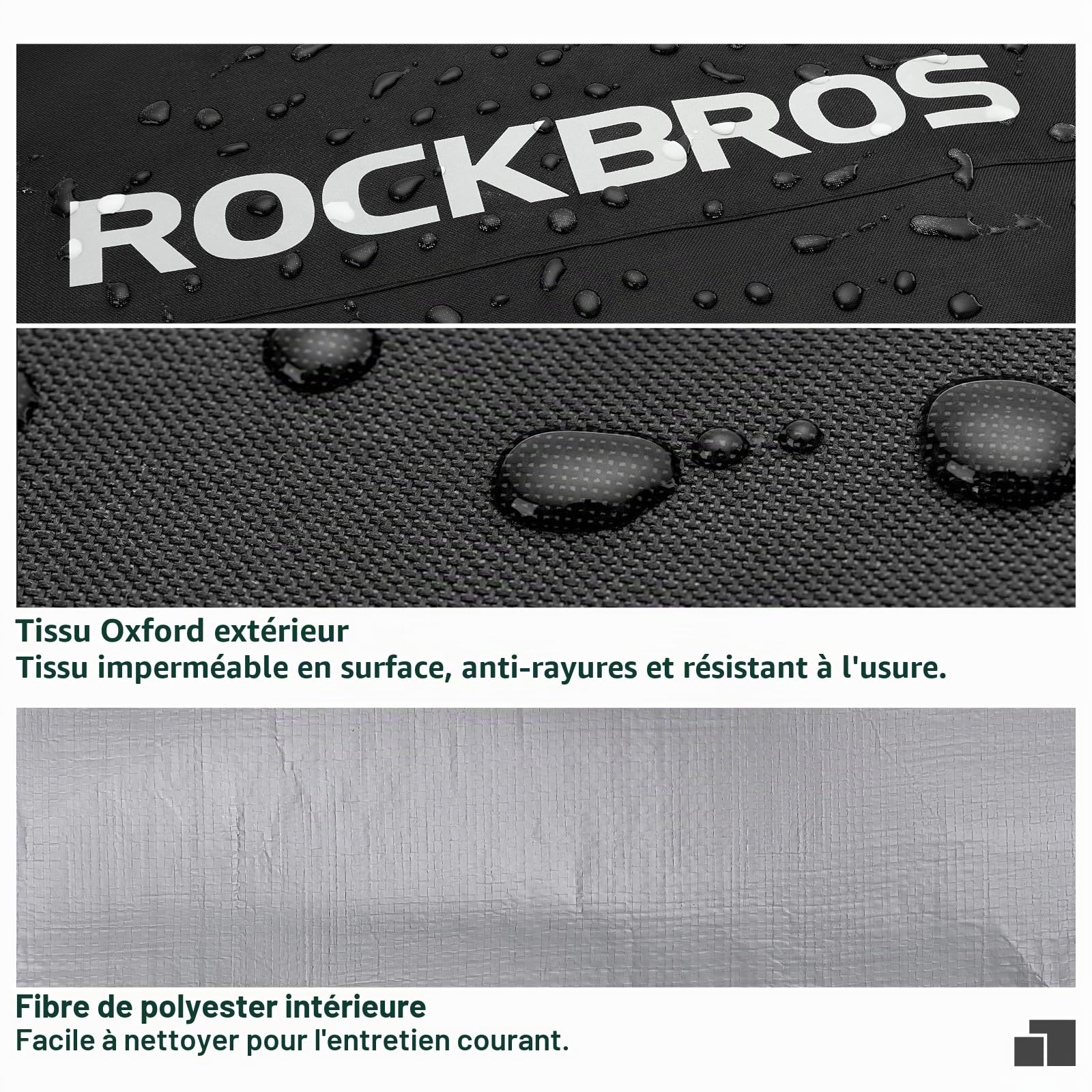 ROCKBROS Housse protectrice pour vélo, housse imperméable Oxford 178 x 86 cm pour vélo de course et VTT de 26 pouces, conçue pour le transport de vélos