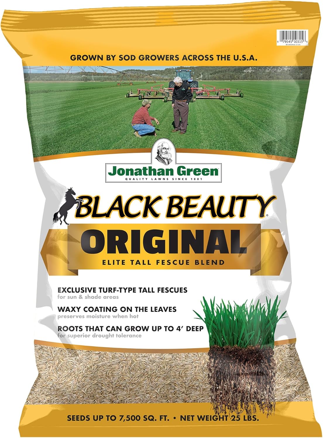 Jonathan Green (10315) Black Beauty Original Grass Seed Blend - Cool Season Lawn Seed (25 lb)
