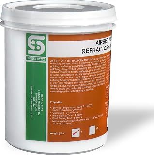 Simond 4 lbs Wet Refractory Mortar 2700°F Air-Setting Cement for Fire Bricks, Forges, Kilns, Pizza Ovens & Fireplaces