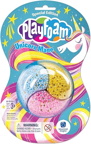 Educational Insights Playfoam - Paquete de 12 unidades, diseño de melena de unicornio de edición limitada, juguete sensorial para niños y niñas, a