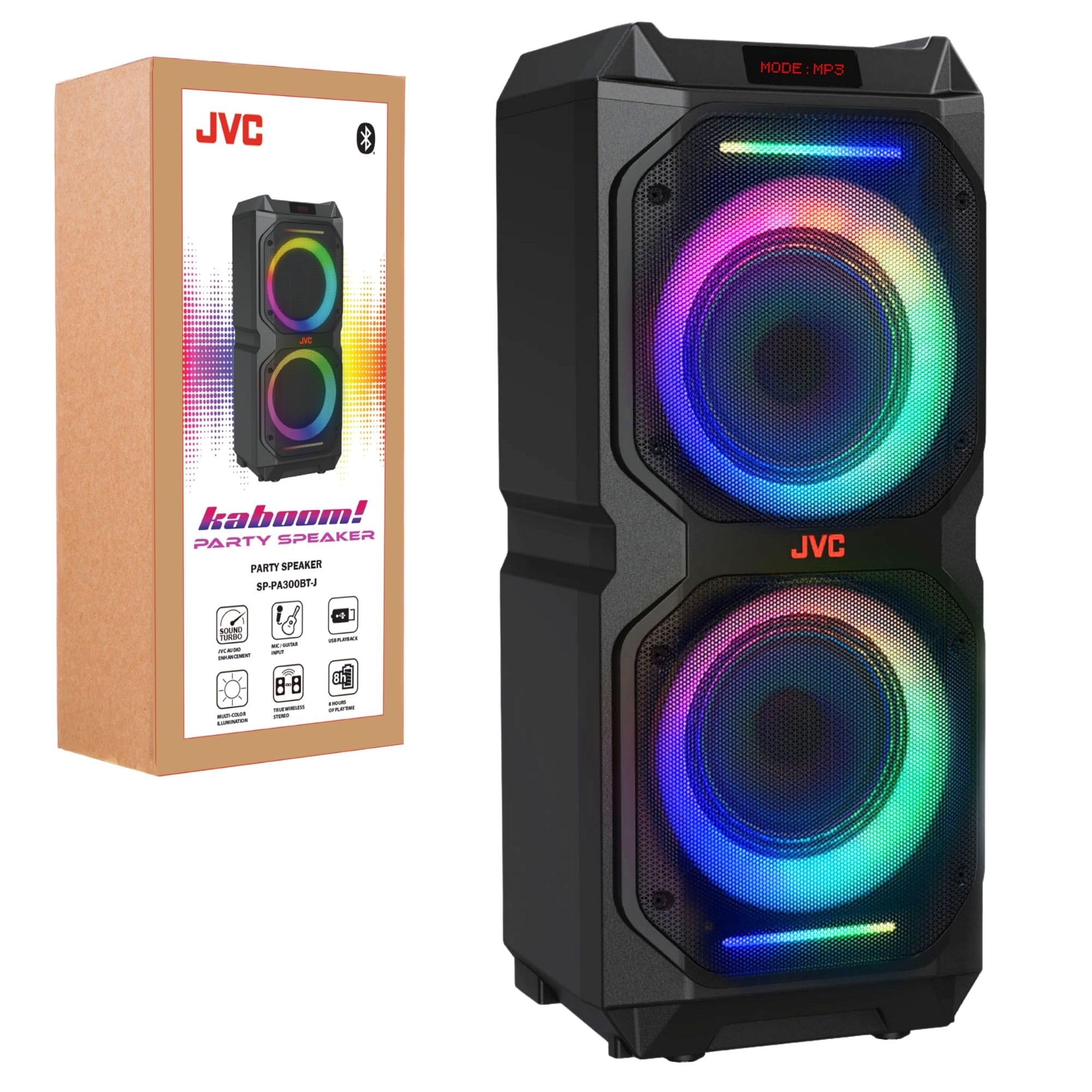 Amazon.com: JVC SP-PA300BT Wireless Bluetooth Party Speaker - 120W