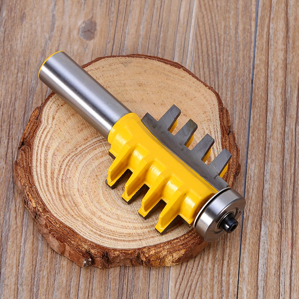 Yosoo 1/2'' Hank Rail & Stile Dedo Pegamento Router bit Conjunto Herramientas Cono Tenon Carpintería cortadora