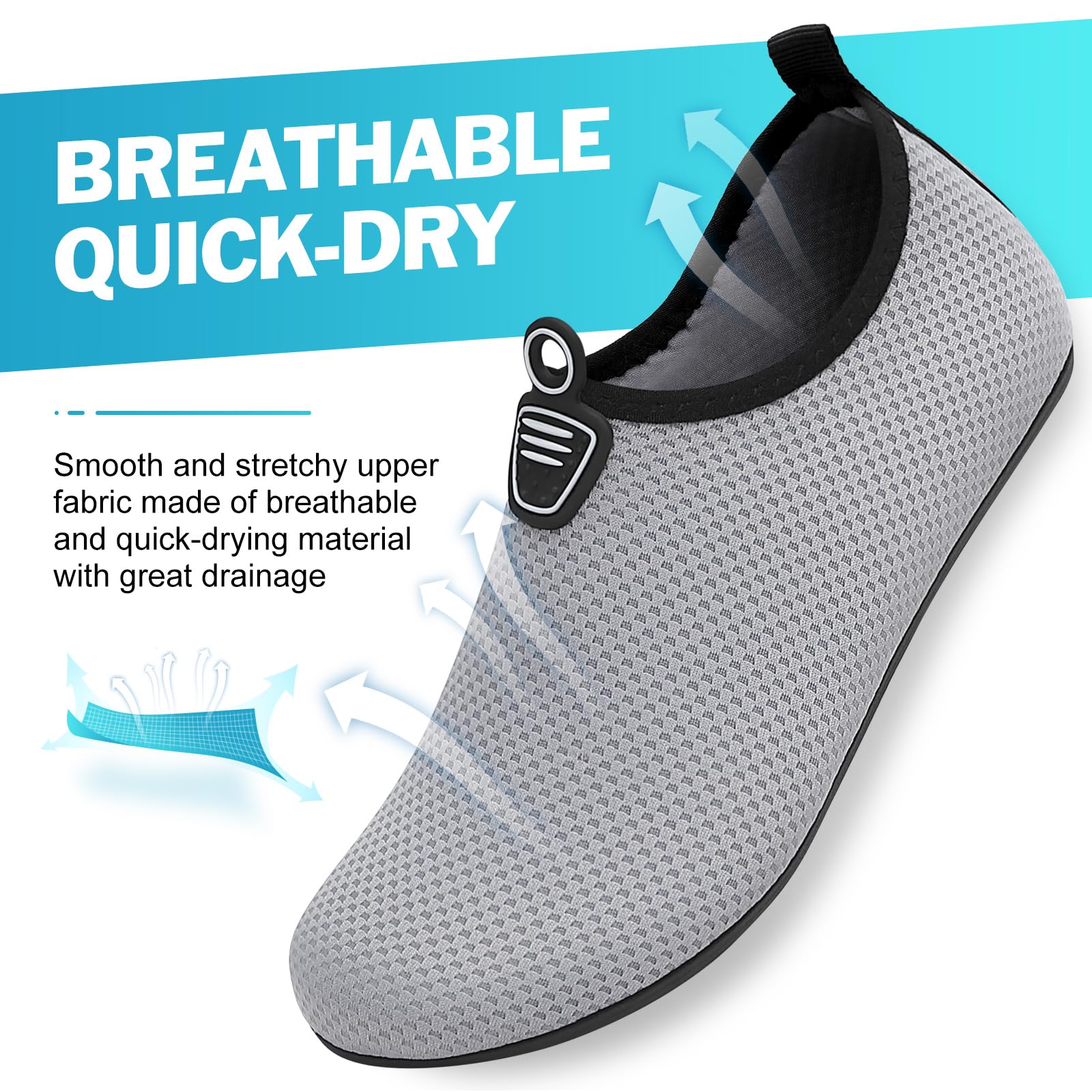 RUOMU Scarpe da Scoglio Donna Uomo da Immersione Scarpette da Surf Water Shoes Barefoot per Bagno Spiaggia Mare Snorkel Yoga, Gr.34-47