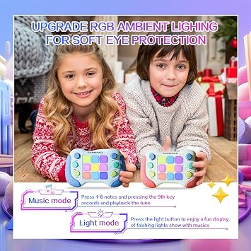Kids Handheld Games, Upgraded Flashing Quick Press Games Pro for Kids, Speed Push Light Up Fidget Game, Educational Handheld Console Gamepad Toy for Boys, Girls Gifts