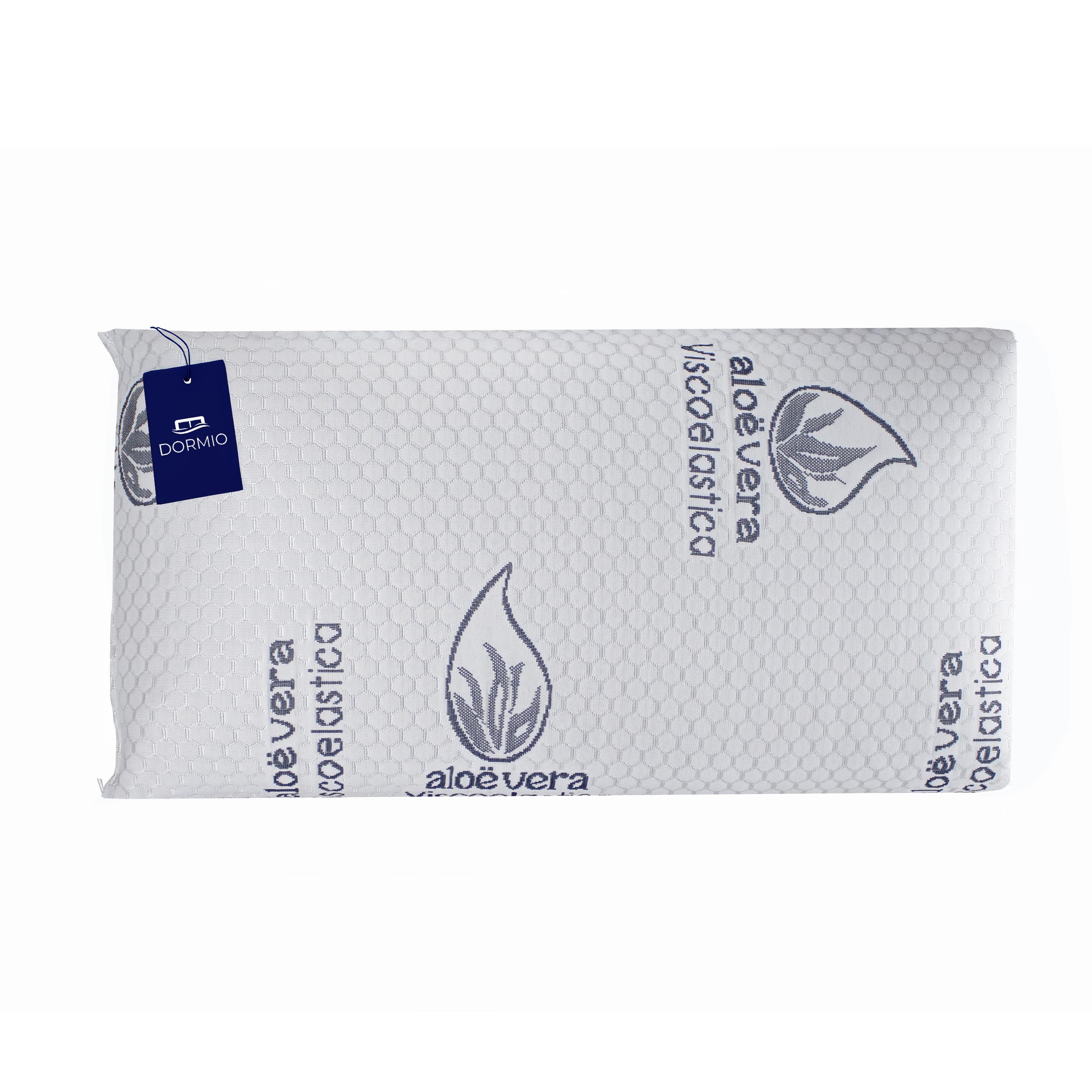 Dormio - Pack de 2 unidades, almohada viscoelástica con adaptabilidad al cuello, tejido Aloe Vera, termorregulable, 70 cm, blanco